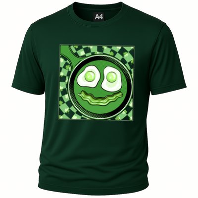Happy St Patricks Day Green Eggs And Bacon Smile Cooling Performance Crew T-Shirt
