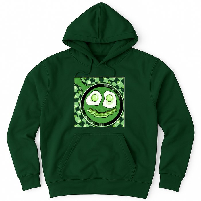 Happy St Patricks Day Green Eggs And Bacon Smile Hoodie