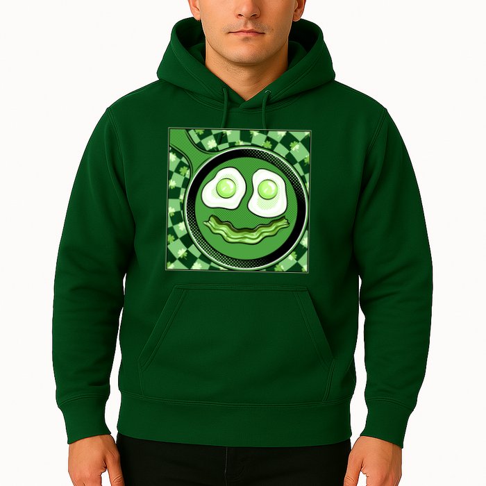 Happy St Patricks Day Green Eggs And Bacon Smile Hoodie