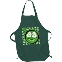 Happy St Patricks Day Green Eggs And Bacon Smile Full-Length Apron With Pockets