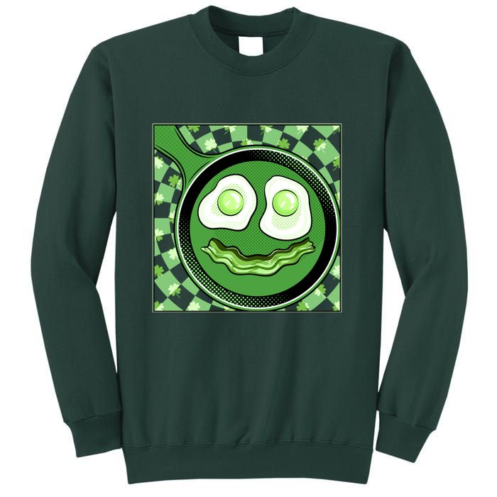 Happy St Patricks Day Green Eggs And Bacon Smile Sweatshirt