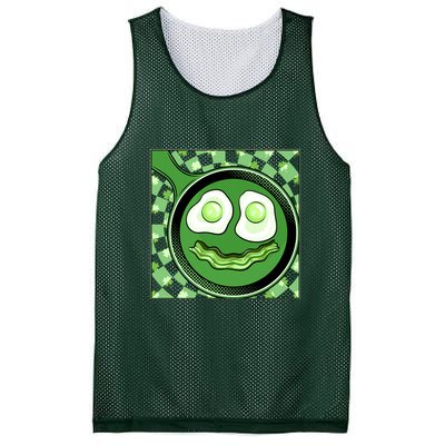 Happy St Patricks Day Green Eggs And Bacon Smile Mesh Reversible Basketball Jersey Tank
