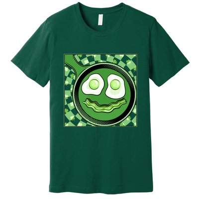 Happy St Patricks Day Green Eggs And Bacon Smile Premium T-Shirt