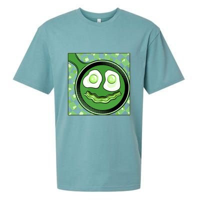Happy St Patricks Day Green Eggs And Bacon Smile Sueded Cloud Jersey T-Shirt