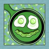 Happy St Patricks Day Green Eggs And Bacon Smile Sueded Cloud Jersey T-Shirt