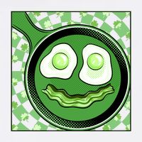 Happy St Patricks Day Green Eggs And Bacon Smile Garment-Dyed Sweatshirt