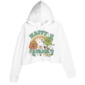 Happy St PatrickS Day Crop Fleece Hoodie