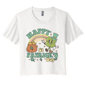 Happy St PatrickS Day Women's Crop Top Tee