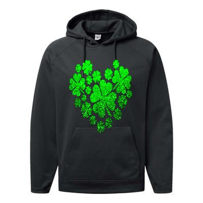 Happy St. Patrick Days Shamrock Performance Fleece Hoodie