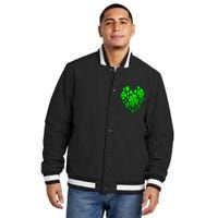 Happy St. Patrick Days Shamrock Insulated Varsity Jacket