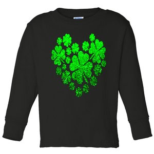 Happy St. Patrick Days Shamrock Toddler Long Sleeve Shirt