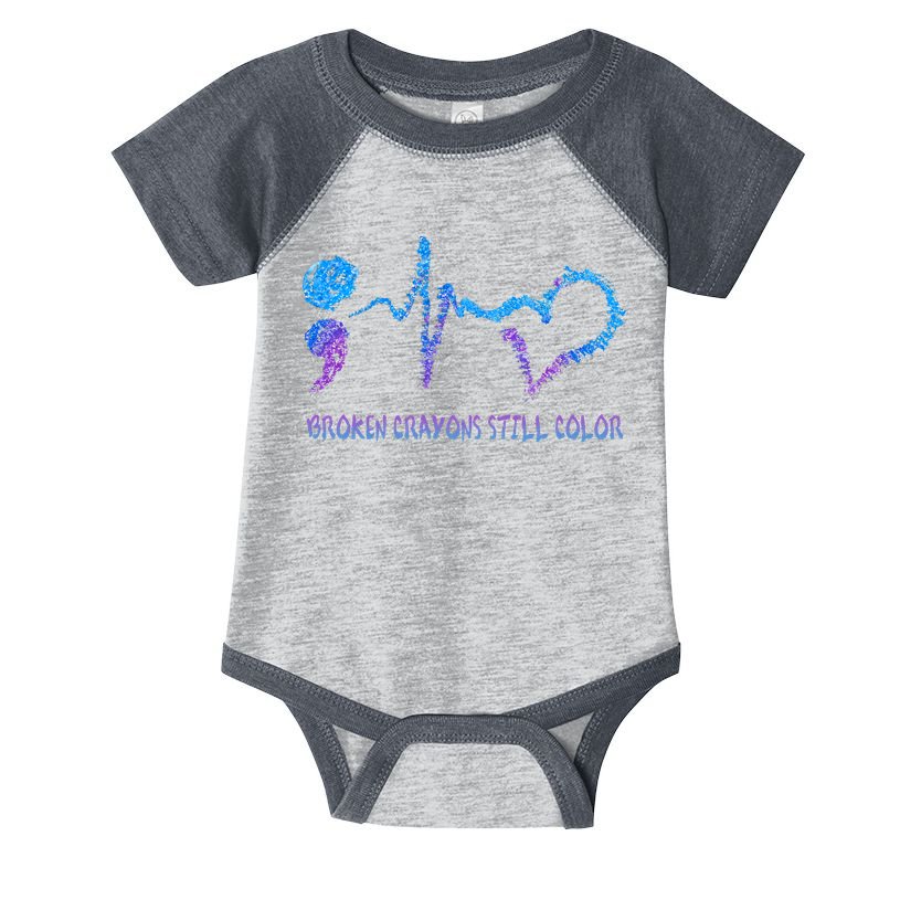 Heartbeat Semicolon Prevention Awareness Infant Baby Jersey Bodysuit