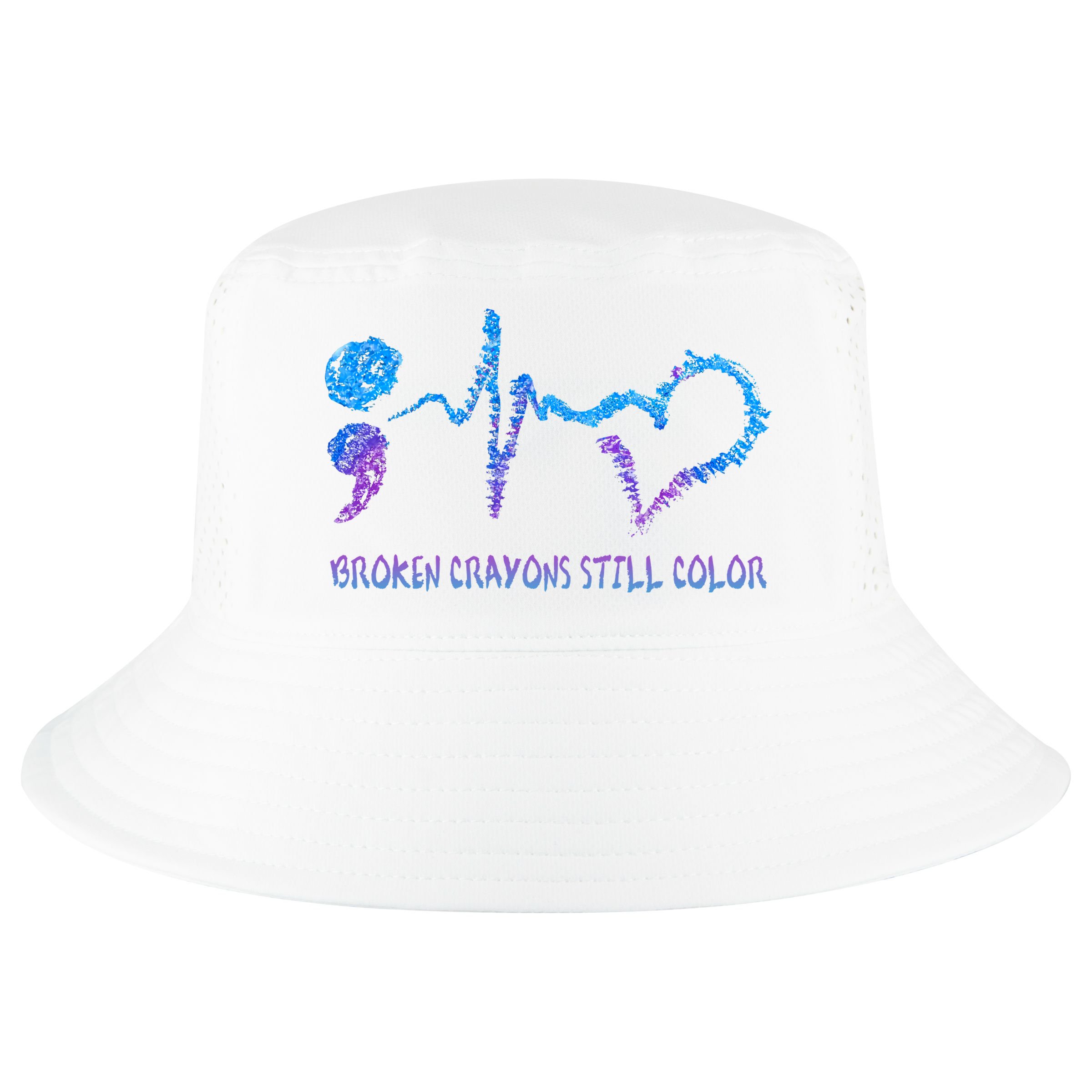 Heartbeat Semicolon Prevention Awareness Cool Comfort Performance Bucket Hat