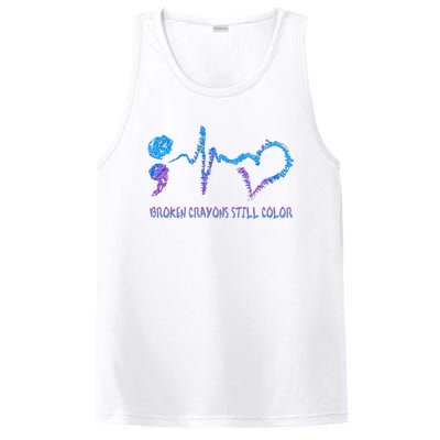 Heartbeat Semicolon Prevention Awareness PosiCharge Competitor Tank