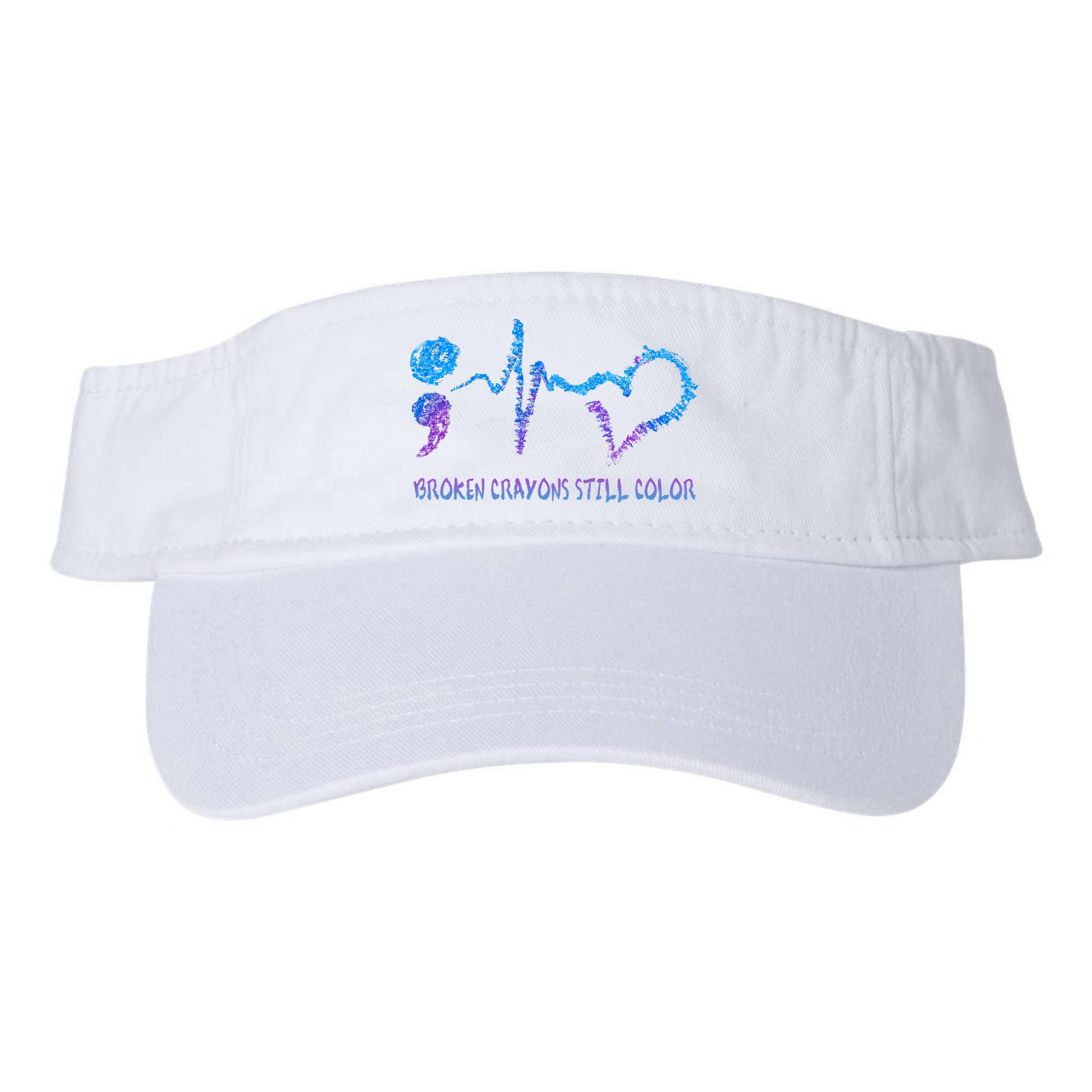 Heartbeat Semicolon Prevention Awareness Visor