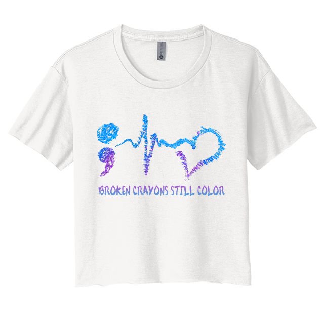Heartbeat Semicolon Prevention Awareness Crop Top