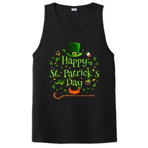 Happy St Patrick's Day Green Shamrock Irish Saint Patrick’s PosiCharge Competitor Tank