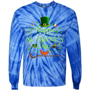 Happy St Patrick's Day Green Shamrock Irish Saint Patrick’s Tie-Dye Long Sleeve Shirt