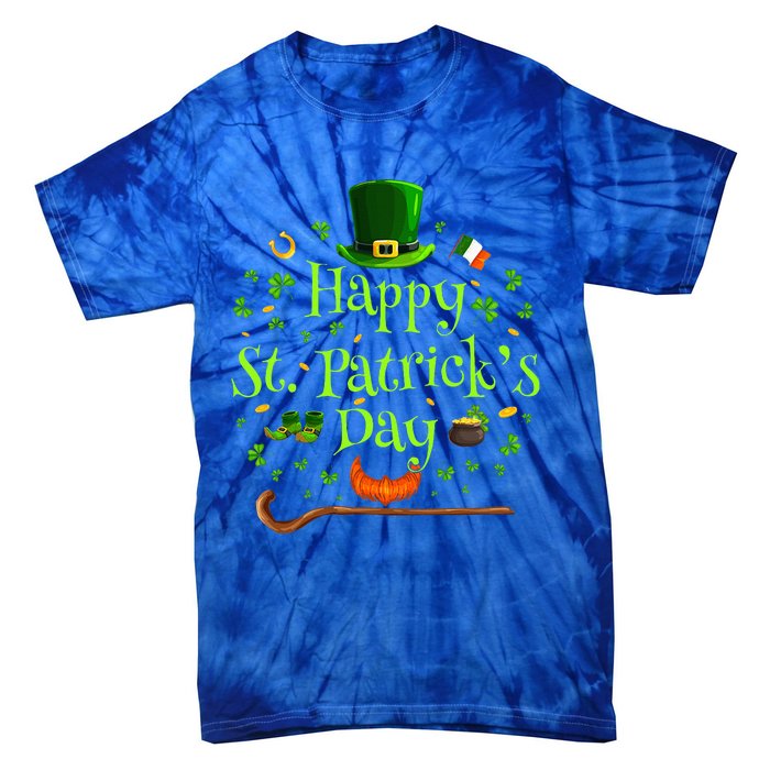 Happy St Patrick's Day Green Shamrock Irish Saint Patrick’s Tie-Dye T-Shirt