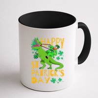 Happy St. Patrick's Day TRex Leprechaun Irish Clover Mug