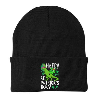 Happy St. Patrick's Day TRex Leprechaun Irish Clover Beanie