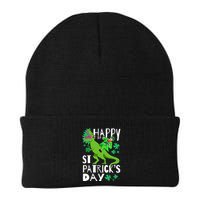 Happy St. Patrick's Day TRex Leprechaun Irish Clover Beanie