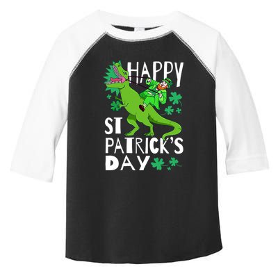 Happy St. Patrick's Day TRex Leprechaun Irish Clover Toddler Fine Jersey T-Shirt