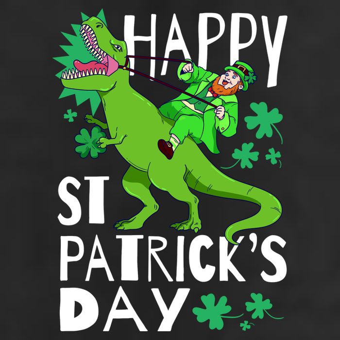 Happy St. Patrick's Day TRex Leprechaun Irish Clover Golf Towel