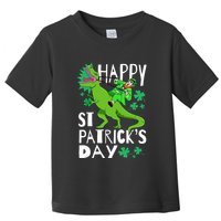 Happy St. Patrick's Day TRex Leprechaun Irish Clover Toddler T-Shirt