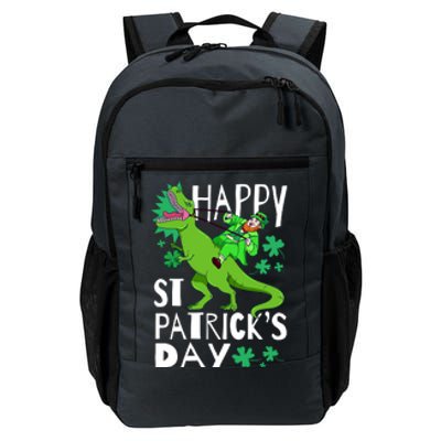 Happy St. Patrick's Day TRex Leprechaun Irish Clover Daily Commute Backpack