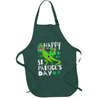 Happy St. Patrick's Day TRex Leprechaun Irish Clover Apron