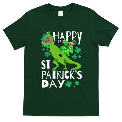 Happy St. Patrick's Day TRex Leprechaun Irish Clover T-Shirt