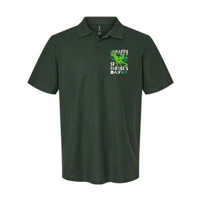 Happy St. Patrick's Day TRex Leprechaun Irish Clover Polo