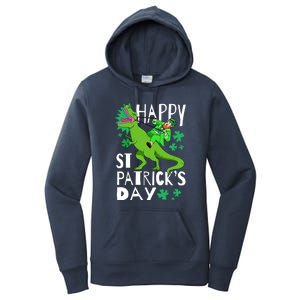 Happy St. Patrick's Day TRex Leprechaun Irish Clover Women's Pullover Hoodie