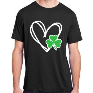 Heart St Patricks Day Shamrock Irish Adult ChromaSoft Performance T-Shirt