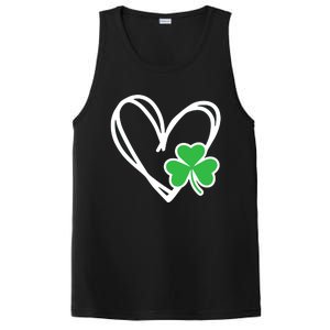 Heart St Patricks Day Shamrock Irish PosiCharge Competitor Tank