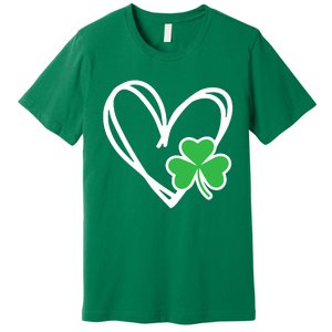 Heart St Patricks Day Shamrock Irish Premium T-Shirt