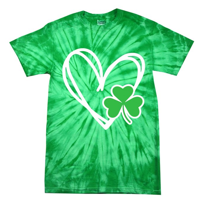 Heart St Patricks Day Shamrock Irish Tie-Dye T-Shirt