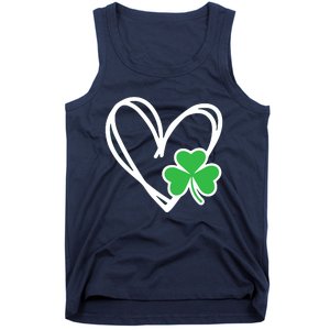 Heart St Patricks Day Shamrock Irish Tank Top