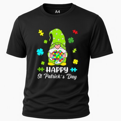 Happy St. Patrick's Day Gnome Tie Dye Shamrock Autism Performance Shirt