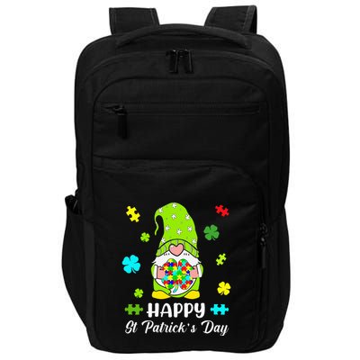 Happy St. Patrick's Day Gnome Tie Dye Shamrock Autism Impact Tech Backpack
