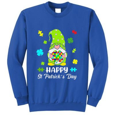 Happy St. Patrick's Day Gnome Tie Dye Shamrock Autism Sweatshirt