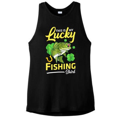 Happy Saint Patrick Day Me Fishers This Is My Lucky Fishing Meaningful Gift Ladies PosiCharge Tri-Blend Wicking Tank