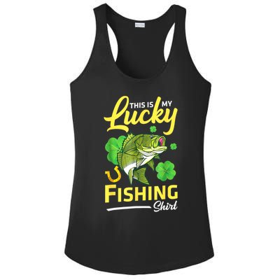 Happy Saint Patrick Day Me Fishers This Is My Lucky Fishing Meaningful Gift Ladies PosiCharge Competitor Racerback Tank