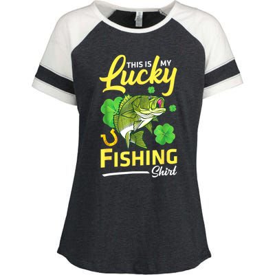 Happy Saint Patrick Day Me Fishers This Is My Lucky Fishing Meaningful Gift Enza Ladies Jersey Colorblock Tee