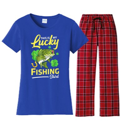 Happy Saint Patrick Day Me Fishers This Is My Lucky Fishing Meaningful Gift Women's Flannel Pajama Set