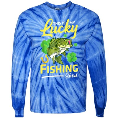 Happy Saint Patrick Day Me Fishers This Is My Lucky Fishing Meaningful Gift Tie-Dye Long Sleeve Shirt