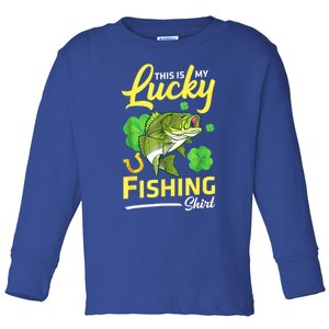 Happy Saint Patrick Day Me Fishers This Is My Lucky Fishing Meaningful Gift Toddler Long Sleeve Shirt