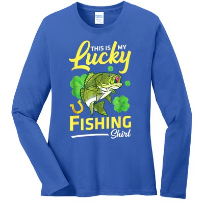 Happy Saint Patrick Day Me Fishers This Is My Lucky Fishing Meaningful Gift Ladies Long Sleeve Shirt