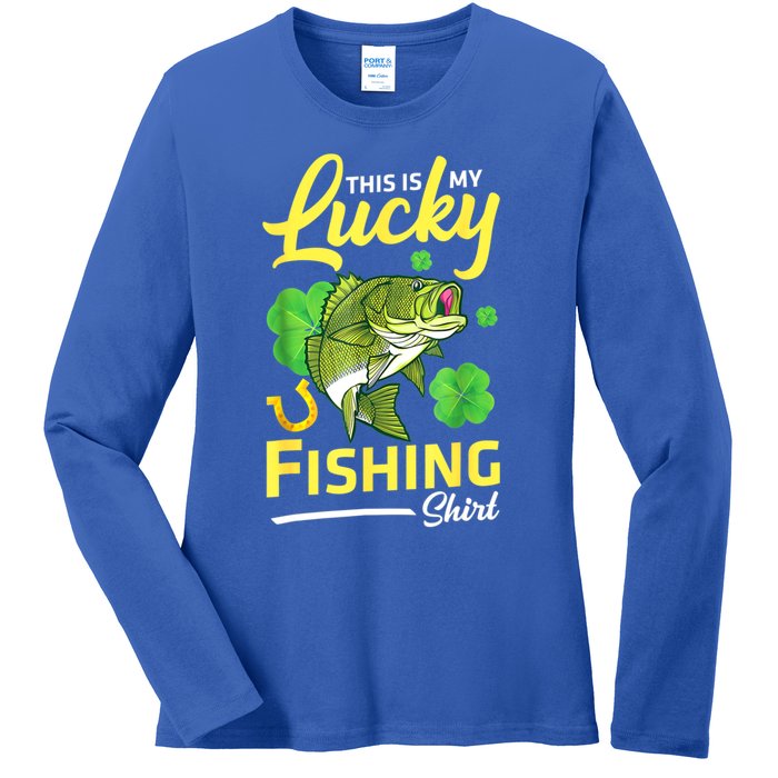 Happy Saint Patrick Day Me Fishers This Is My Lucky Fishing Meaningful Gift Ladies Long Sleeve Shirt